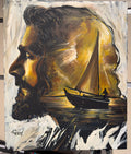 He leads me beside still waters art print